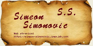 Simeon Simonović vizit kartica